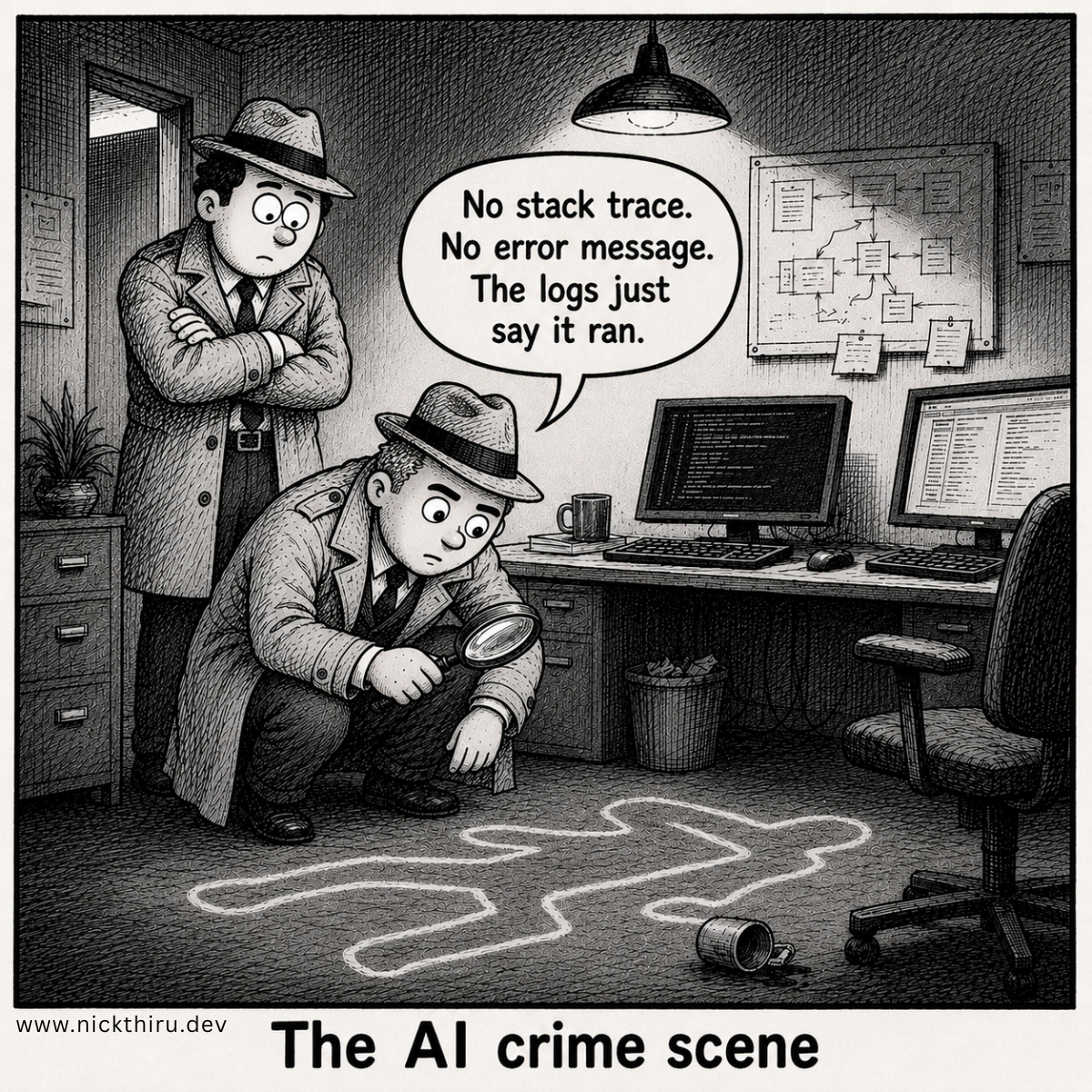 Illustration for What debugging AI agents taught me about observability